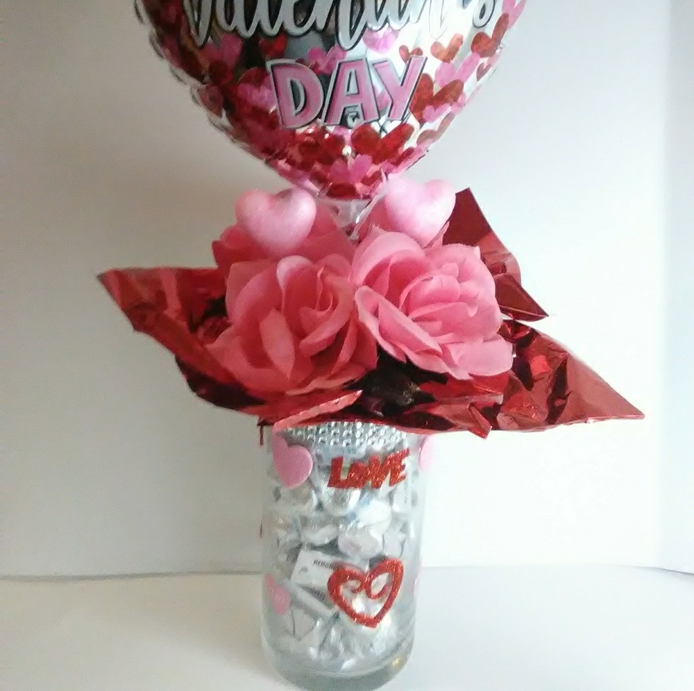 Valentine's Candy Filled Vase